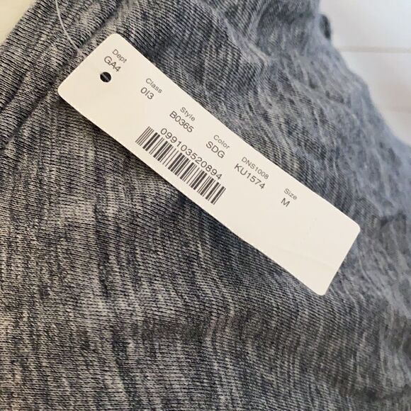 J. Crew | J. Crew Ruched Knit Dress Marled Blue Gray Sweatshirt Dress NWT | M - Picture 6 of 7